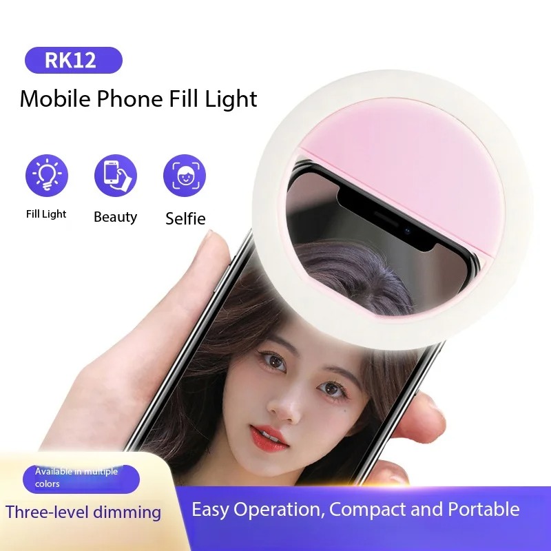 Quality Photography Lighting - Akumulatorowa lampka selfie z klipsem, 3-stopniowa
