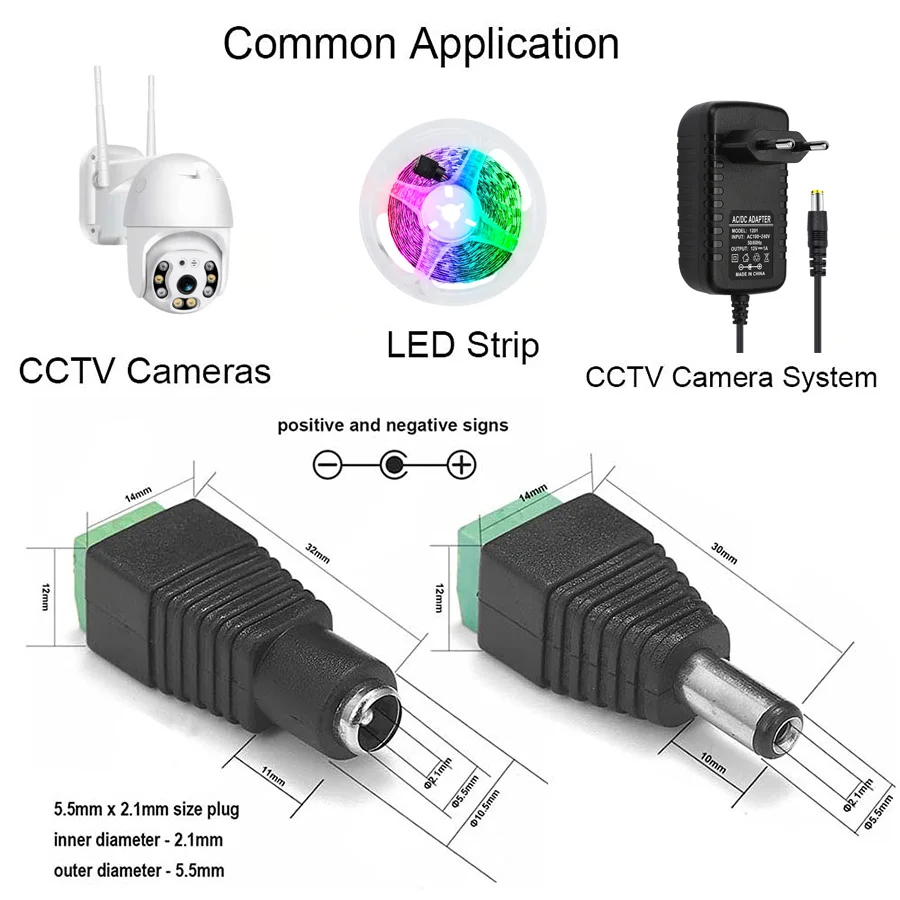 5 par złączy żeńskich i męskic – Photography Led Lighting Kit recenzja i cena